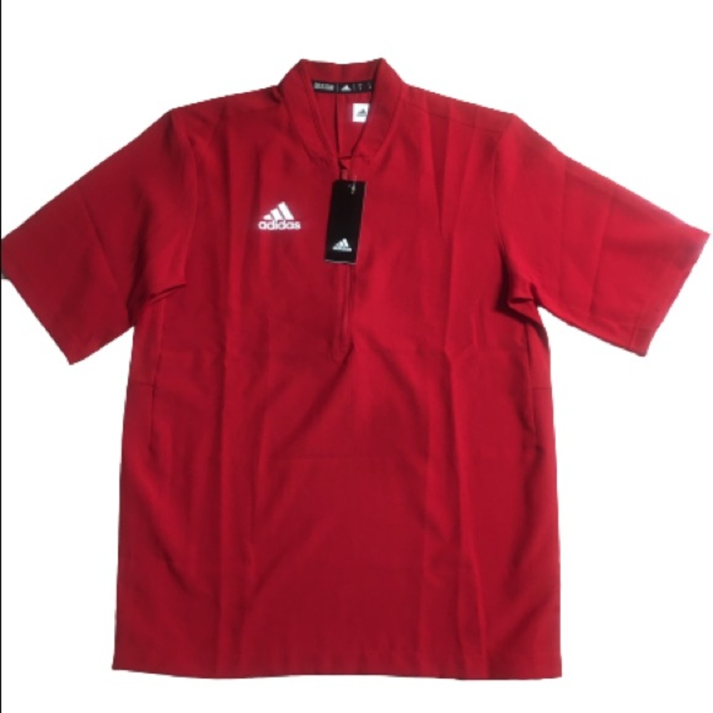 Adidas Men’s Baseball Golf 1/4 Zip Pullover Windbreaker Small Red NWT New $65.